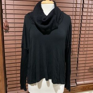 Bordeaux sweater cowl neck top, Small